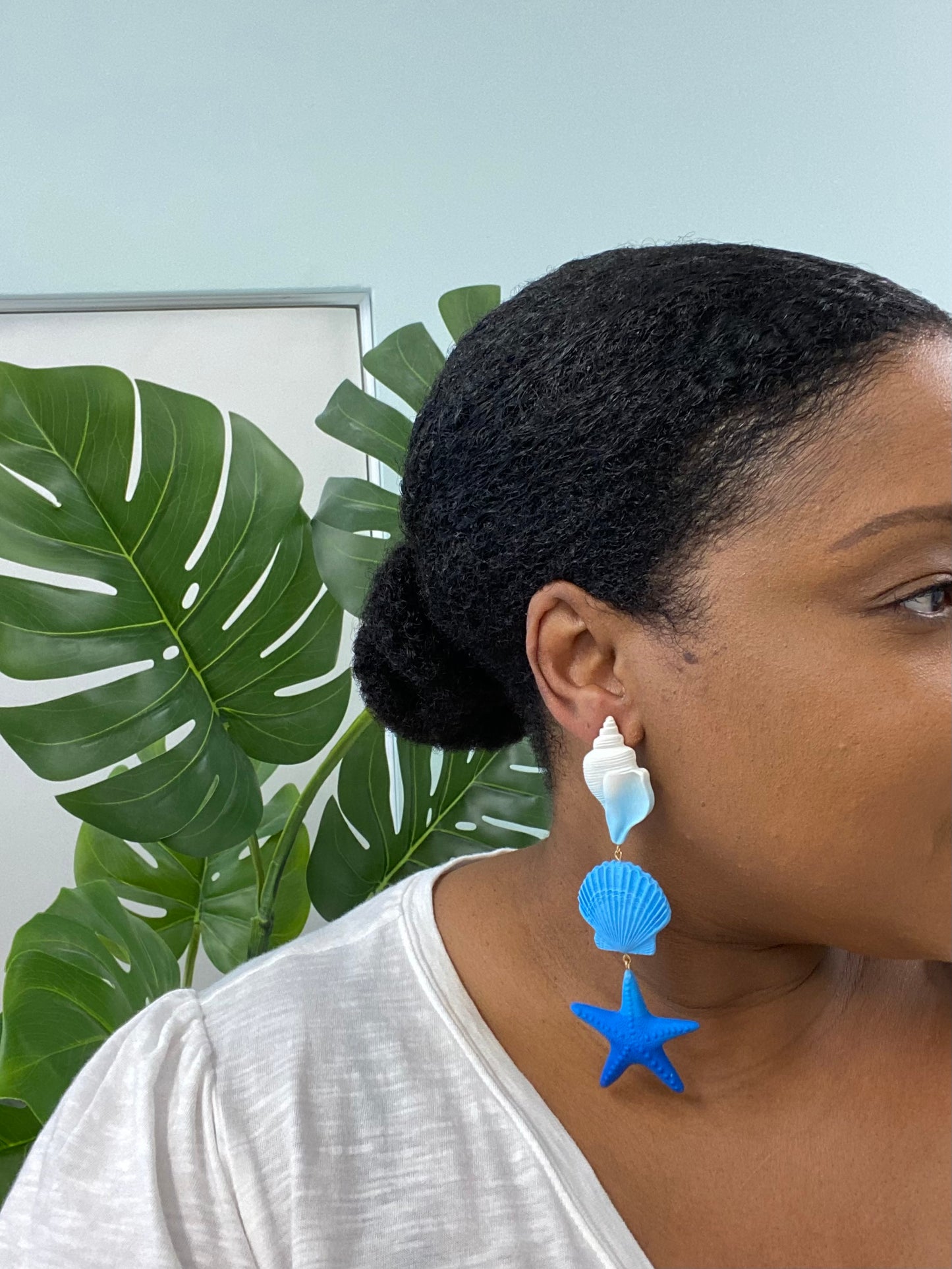 Blue Ombré Multi Shell Dangle
