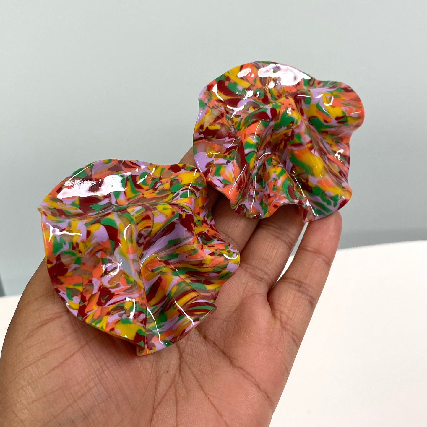 Fall Marbled Draped Stud