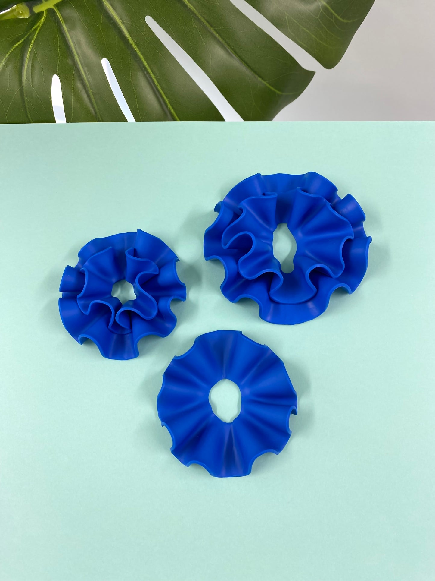Saundra Ruffled Stud- Color of Your Choice