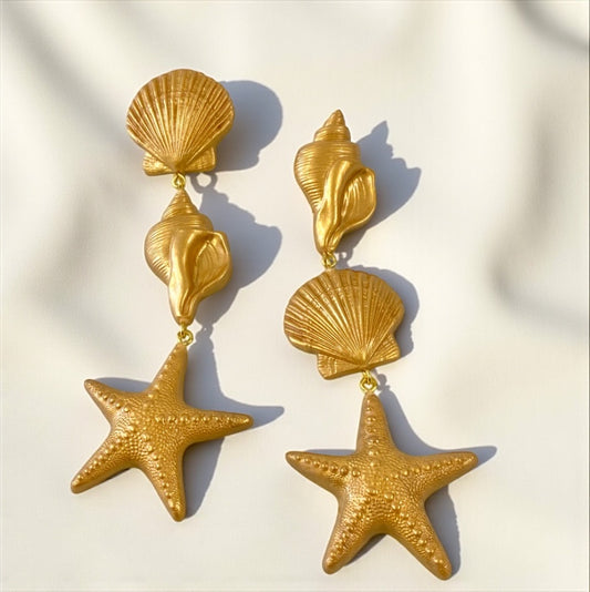 Gold Multi Shell Dangle (Preorder)
