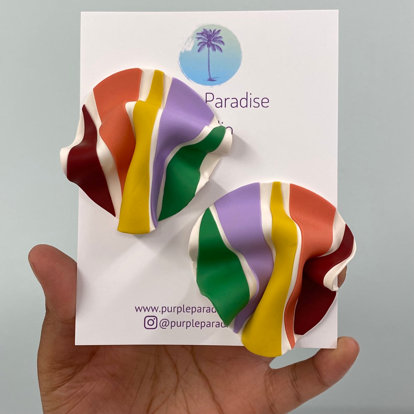 Vertical Stripe Draped Stud