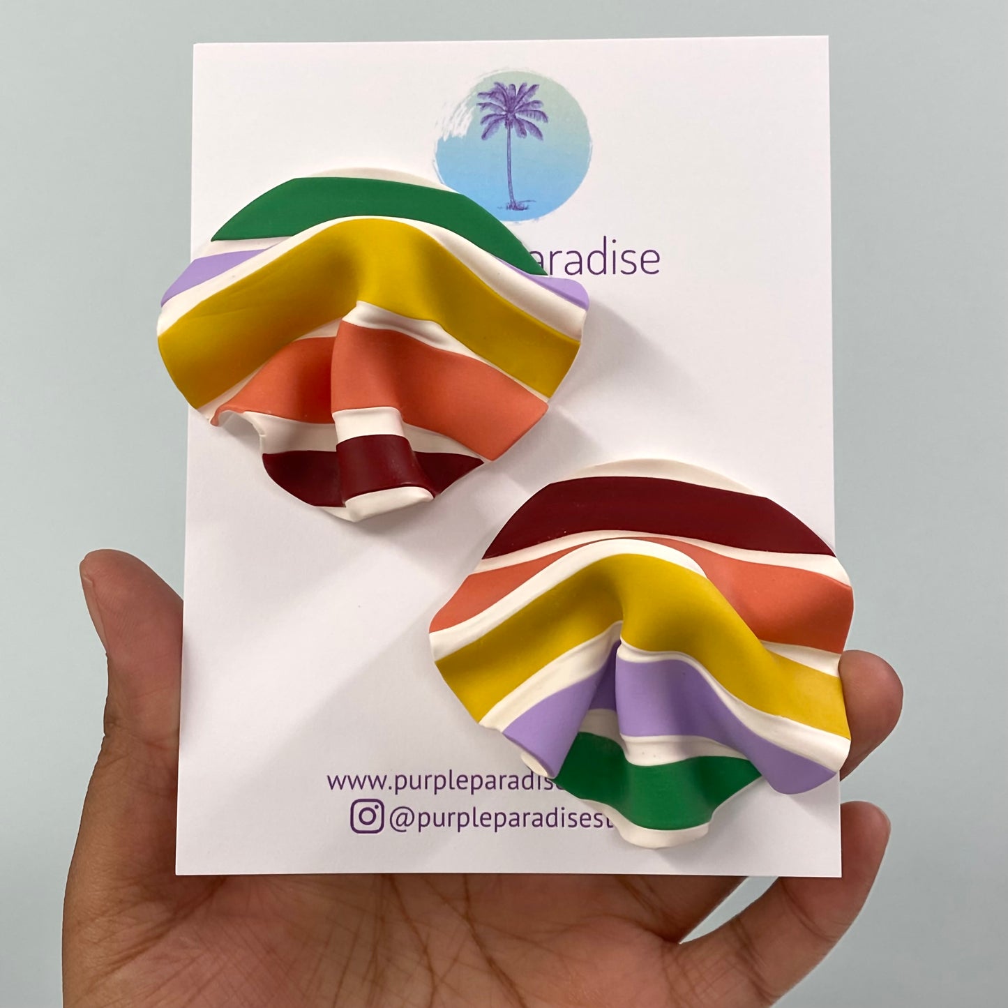 Horizontal Stripe Draped Stud