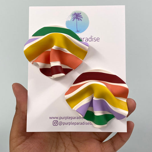 Horizontal Stripe Draped Stud