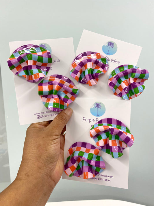 Checkered Draped Stud