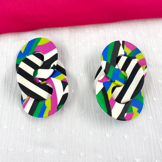 Lime/Pink Marbled B+W Triple Lena Links