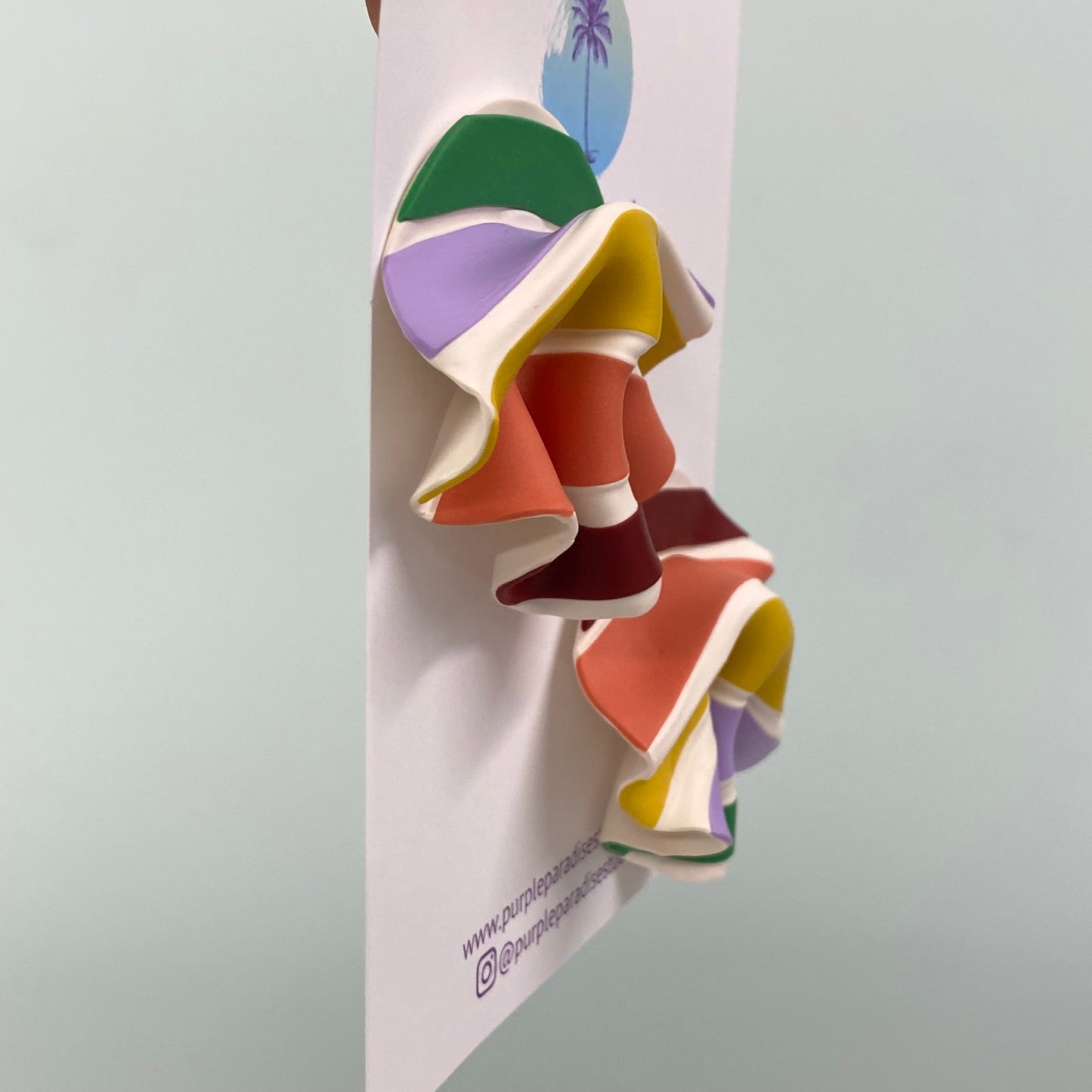 Horizontal Stripe Draped Stud