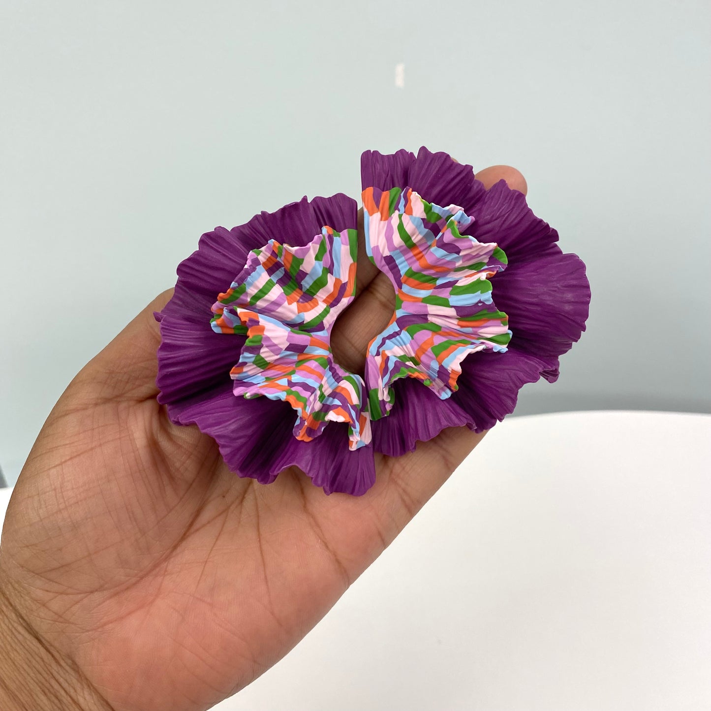 Two-Toned Checkered Floral Bree Two